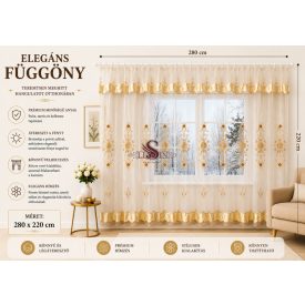 Elegáns hímzett függöny 280 x 220 cm