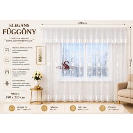 Elegáns hímzett függöny 280 x 220 cm 