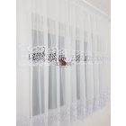 Elegáns fehér voile függöny – 400×180 cm